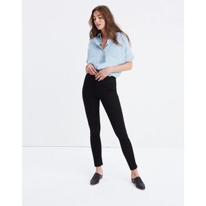 NWT! Madewell  10” High-Rise Skinny in Carbondale Wash Black Jeans M6250